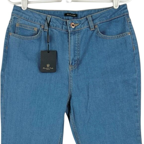 Mossimo Dutti Women's Blue Denim Jeans Size 8 Boot Cut High Rise Stretch NWT - Picture 3 of 13